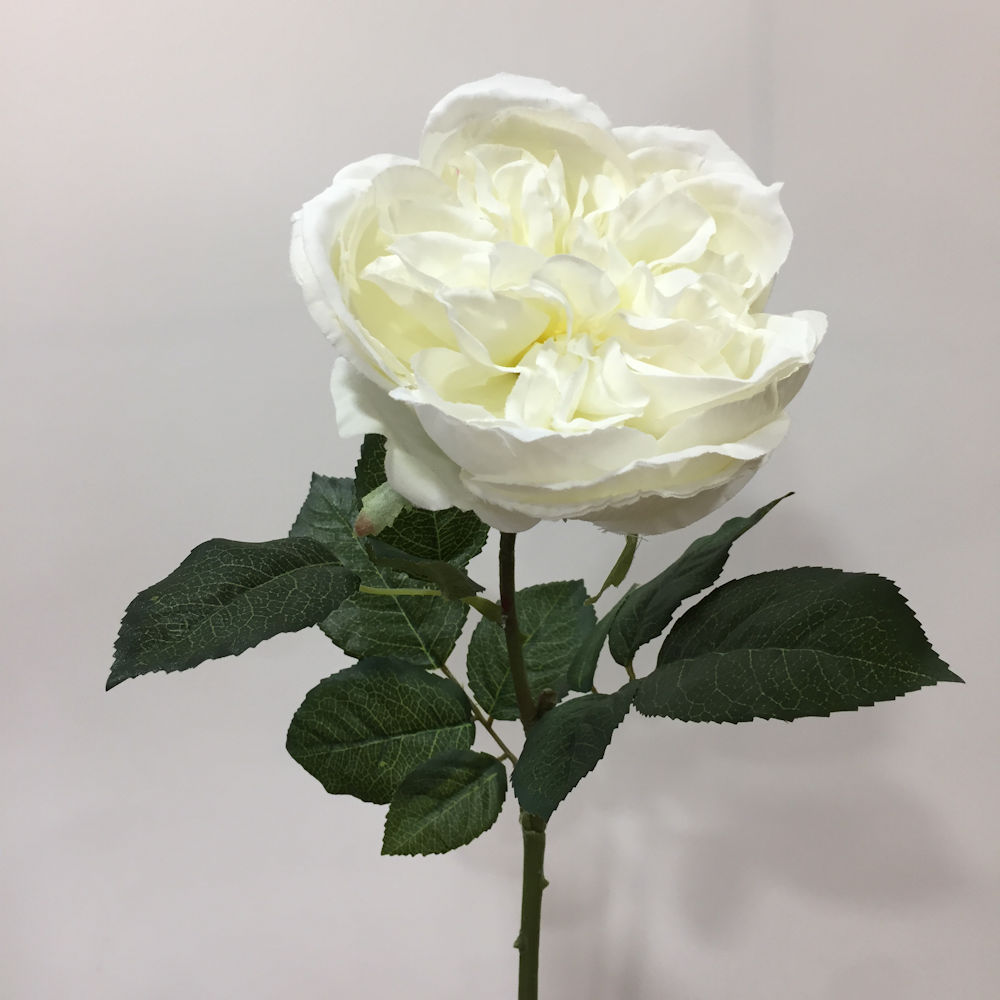 Роза пионовидная белая искусственная