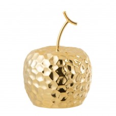 Яблоко керамическое золотое малое