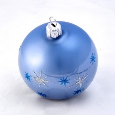 Стеклянный шар Голубой снег