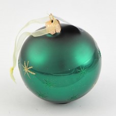 Стеклянный шар Зеленый шелк