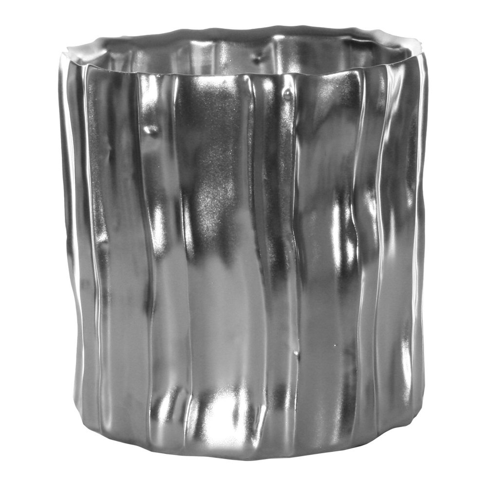 Керамическая ваза серебро